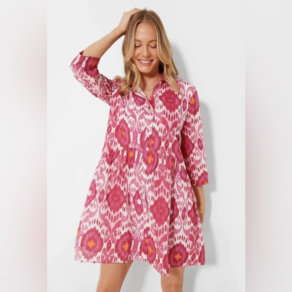 Tuckernucks Ro's Garden Magenta June Deauville Dress Size Small - Picture 2 of 11